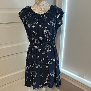 Size M Lauren Conrad Blue Floral Dress